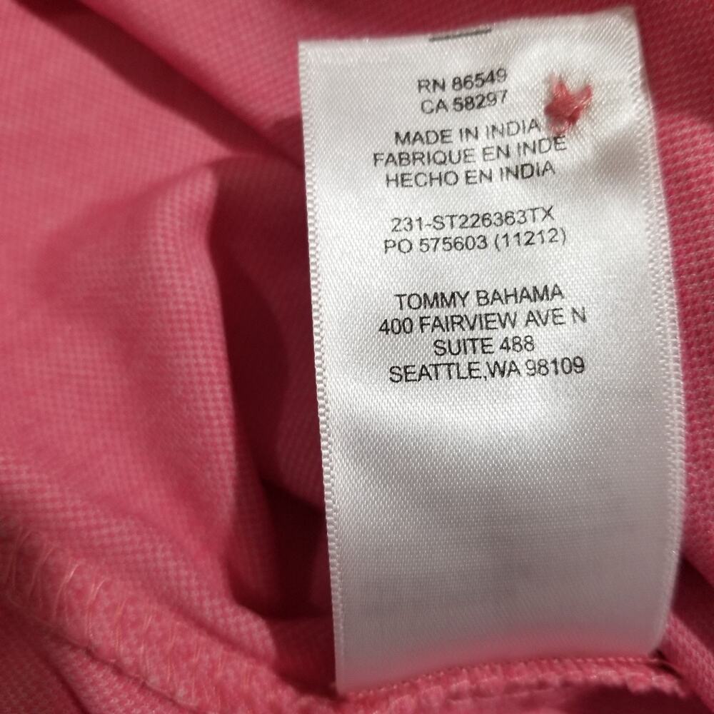 Tommy Bahama Polo Mens Large Golf Shirt Short Sleeve ST226363TX Pink Confetti - Picture 7 of 11